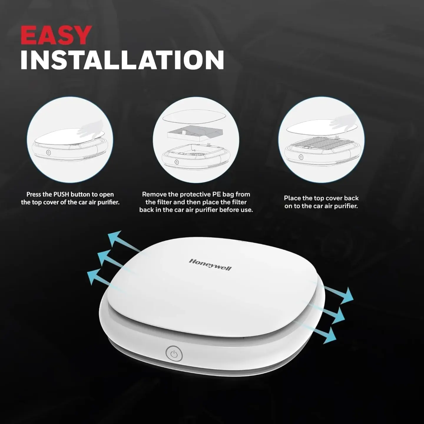Honeywell Honeywell Move Pure 3 Car Air Purifier - thumbnail 3