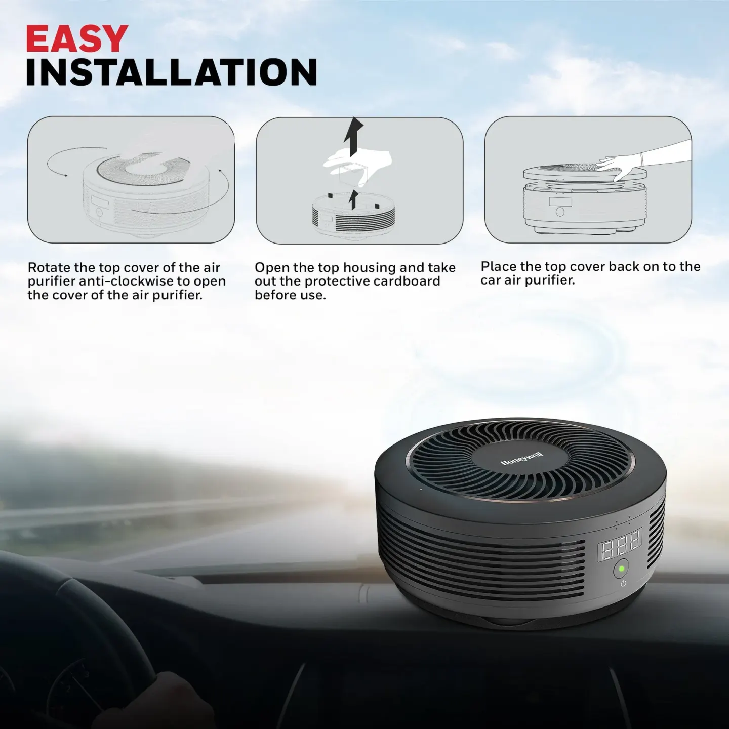 Honeywell Honeywell Move Pure 4 Car Air Purifier - thumbnail 6