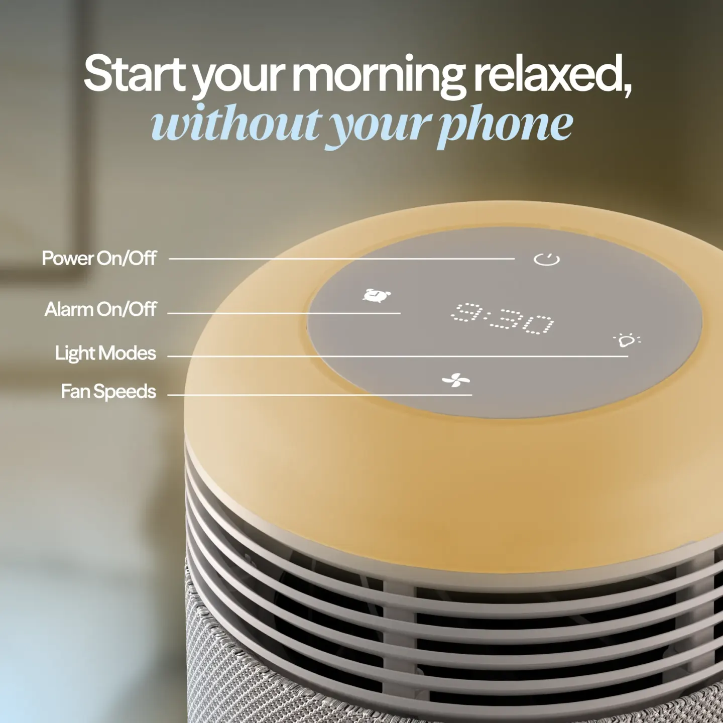 Blueair Blueair Mini Restful Sunrise Clock Air Purifier Bundle - Coastal Beige - thumbnail 5