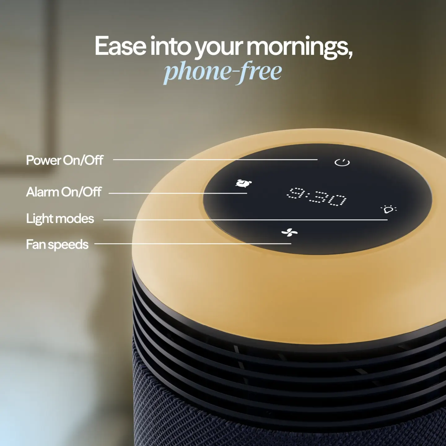 Blueair Blueair Mini Restful Sunrise Clock Air Purifier Bundle - Midnight - thumbnail 5