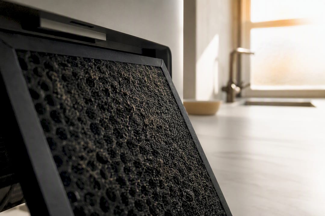 Close-up activated carbon air purifier filter
