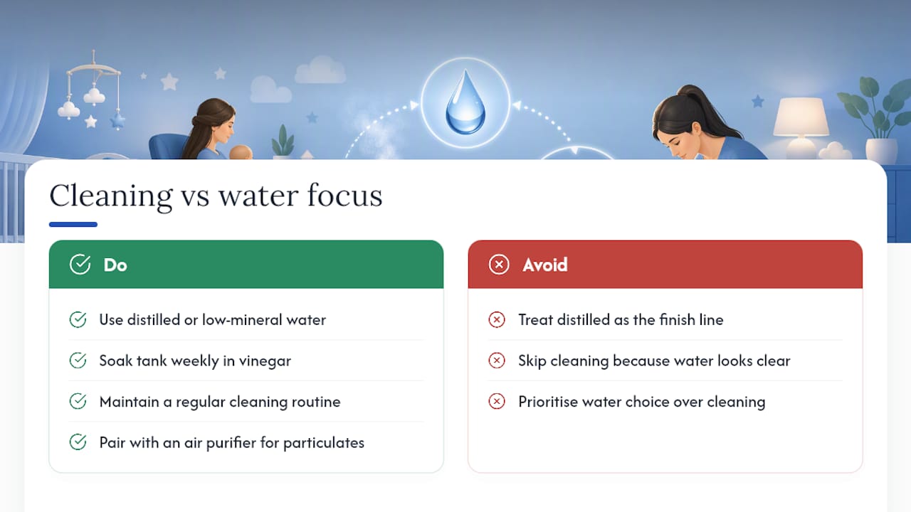 Distilled water alone won't fix a dirty tank — overview diagram