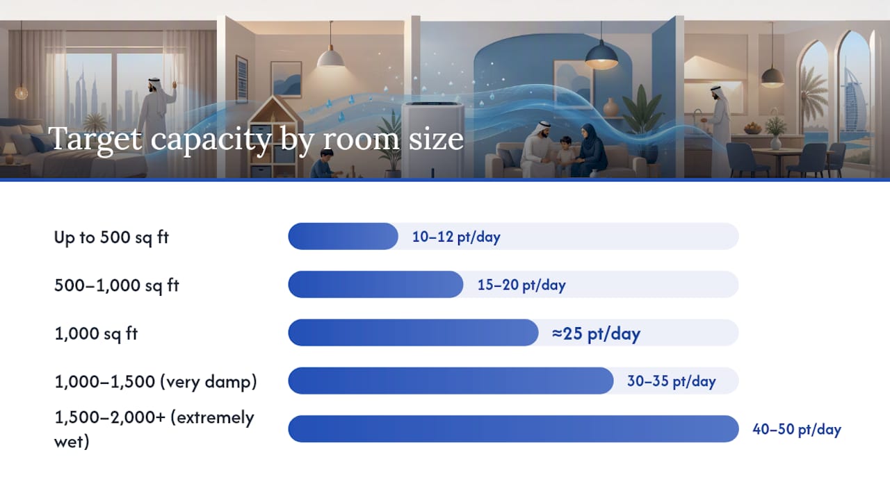 What size dehumidifier do you need? Reading the AHAM chart — overview diagram